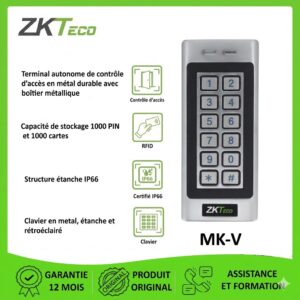 Digicode Contrôle d'accès MK-V ZKTECO