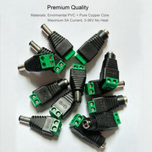 Connecteur mâle d'alimentation DC jack pour caméra