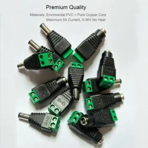 Connecteur mâle d'alimentation DC  pour caméra