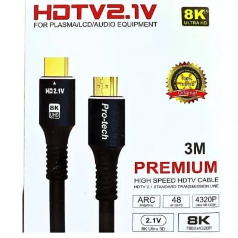 Cable PRO-TECH HDMI 2.1 8K 3 mètres